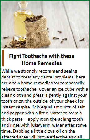 home remedies for tooth ache
