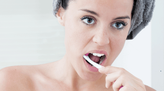brushing teeth properly , health tips
